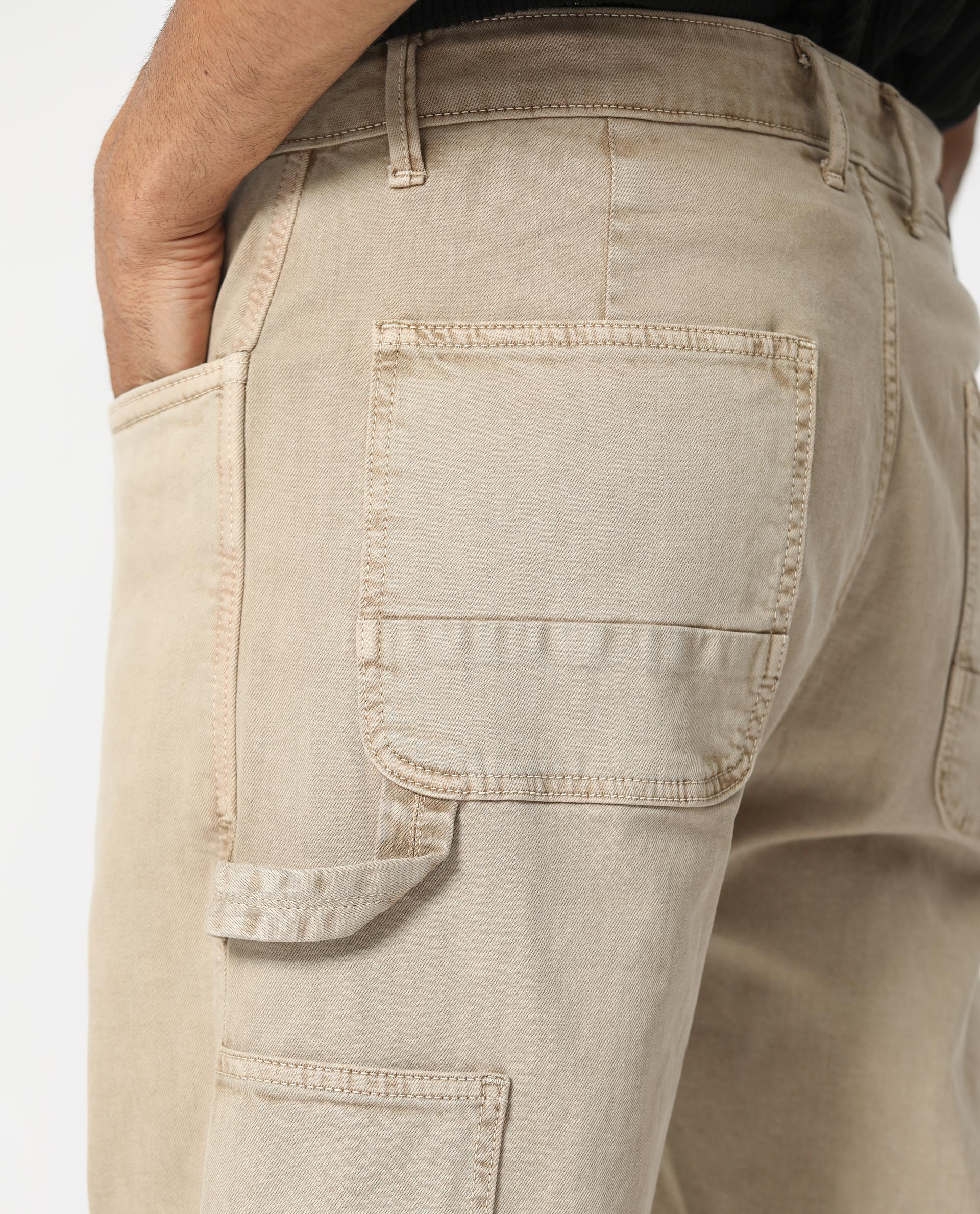 Buy RARE RABBIT Men Slim Fit Mid Rise Plain Cotton Cargo - Trousers for Men  25763436 | Myntra